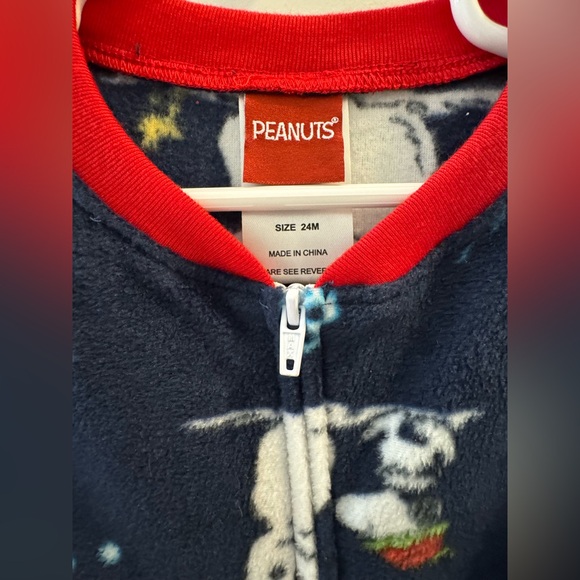 Peanuts Holiday Kid One Piece Pajama Set - Picture 2 of 2